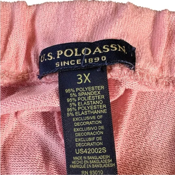 U.S. Polo Assn. Women's 3X Light Pink Pajama Set. Super soft! Like new preowned! - Picture 5 of 10